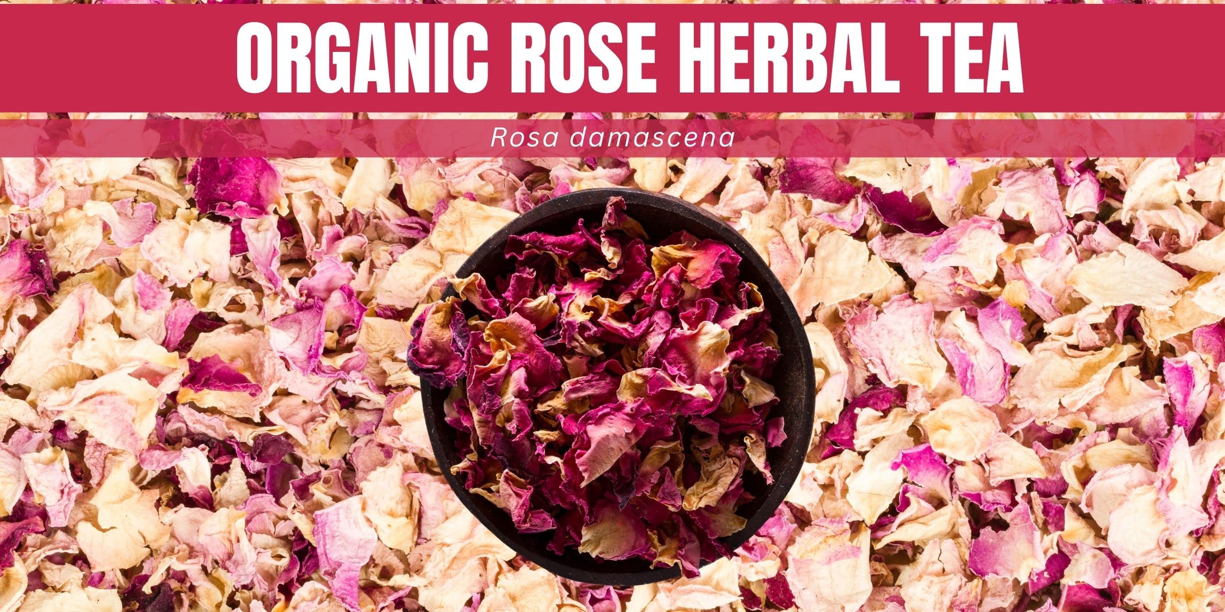 4DHerbs Dried Rose Petals, Organic Rose Petals, Edible Flower, Rose Water, Use in Tea and Candles